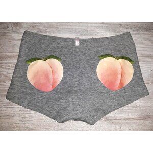 Victoria's Secret PINK Boyshorts Boxer Panty Size XS Peach Fruit Grey Panties